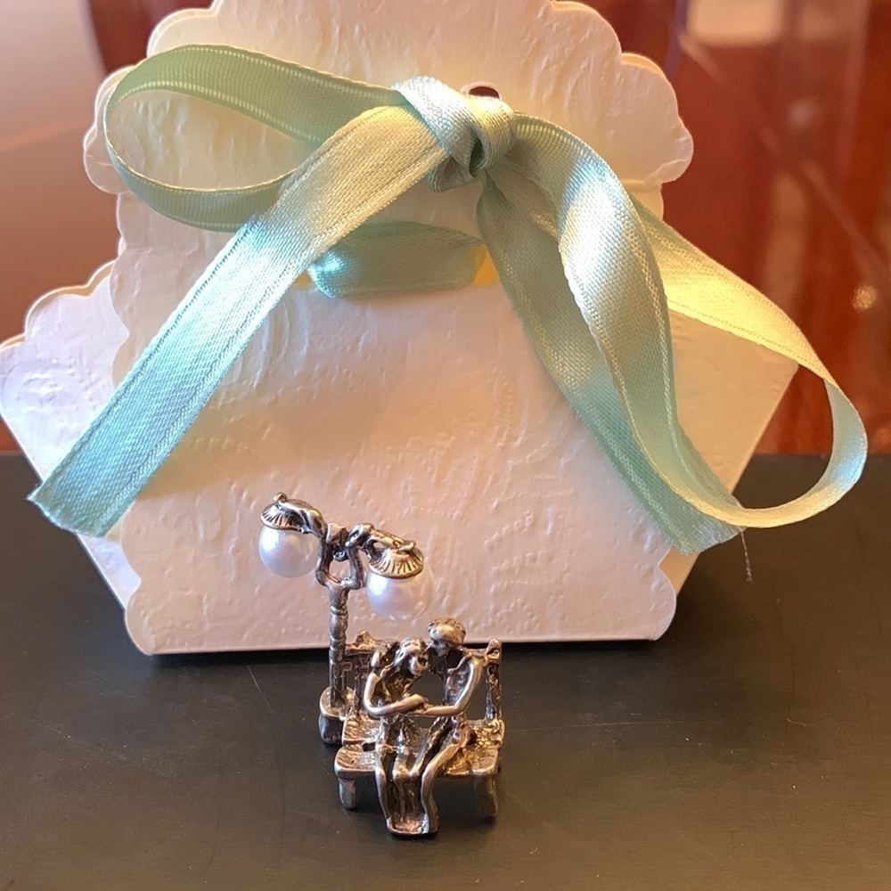 PEWTER couple figurine.